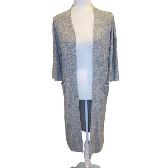 WILFRED FREE Aritzia Zlata Light Gray Long Cardigan Pockets‎ Size XXS - Picture 2 of 10